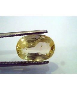 5.70 Ct Unheated Untreated Natural Ceylon Yellow Sapphire/Pukhraj
