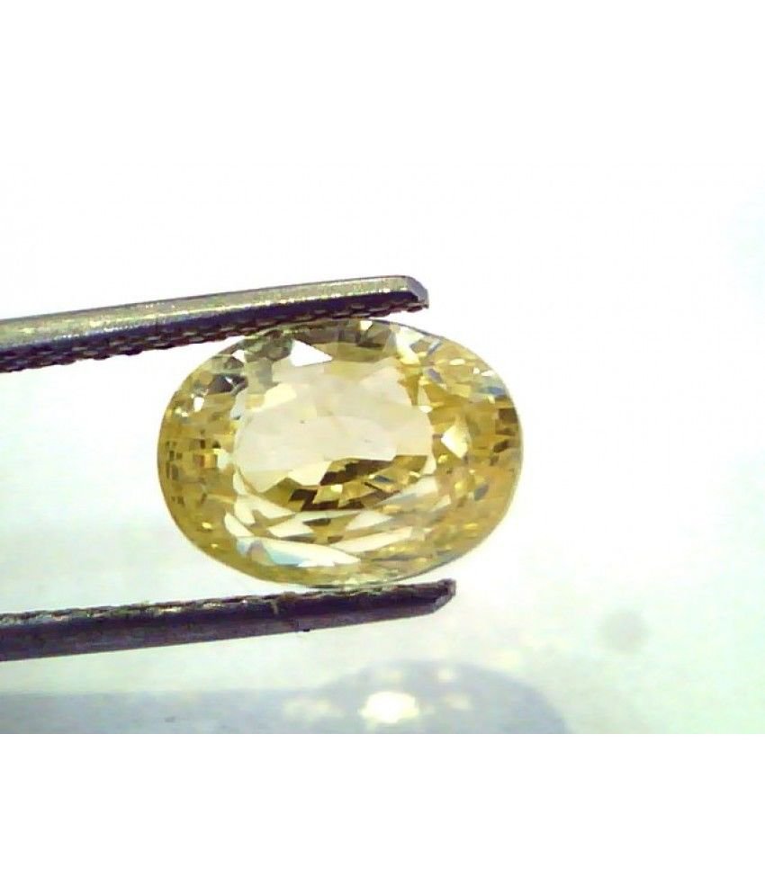 5.60 Ct Unheated Untreated Natural Ceylon Yellow Sapphire/Pukhraj