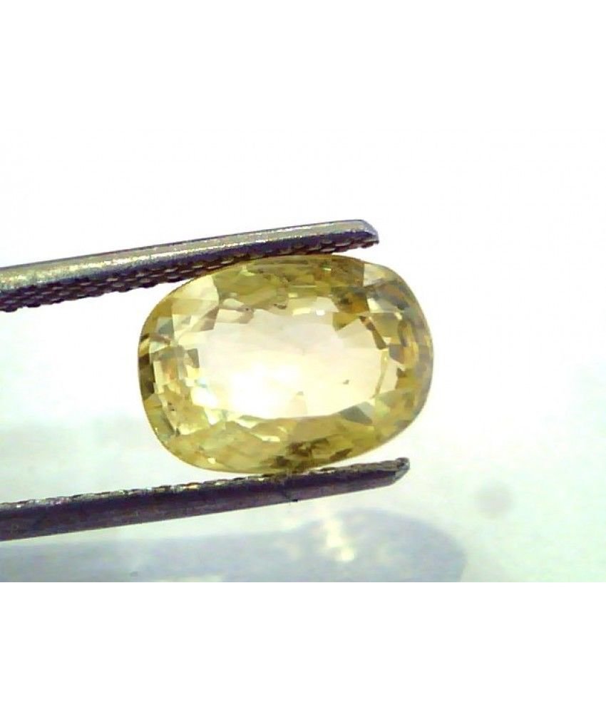 5.40 Ct Unheated Untreated Natural Ceylon Yellow Sapphire/Pukhraj