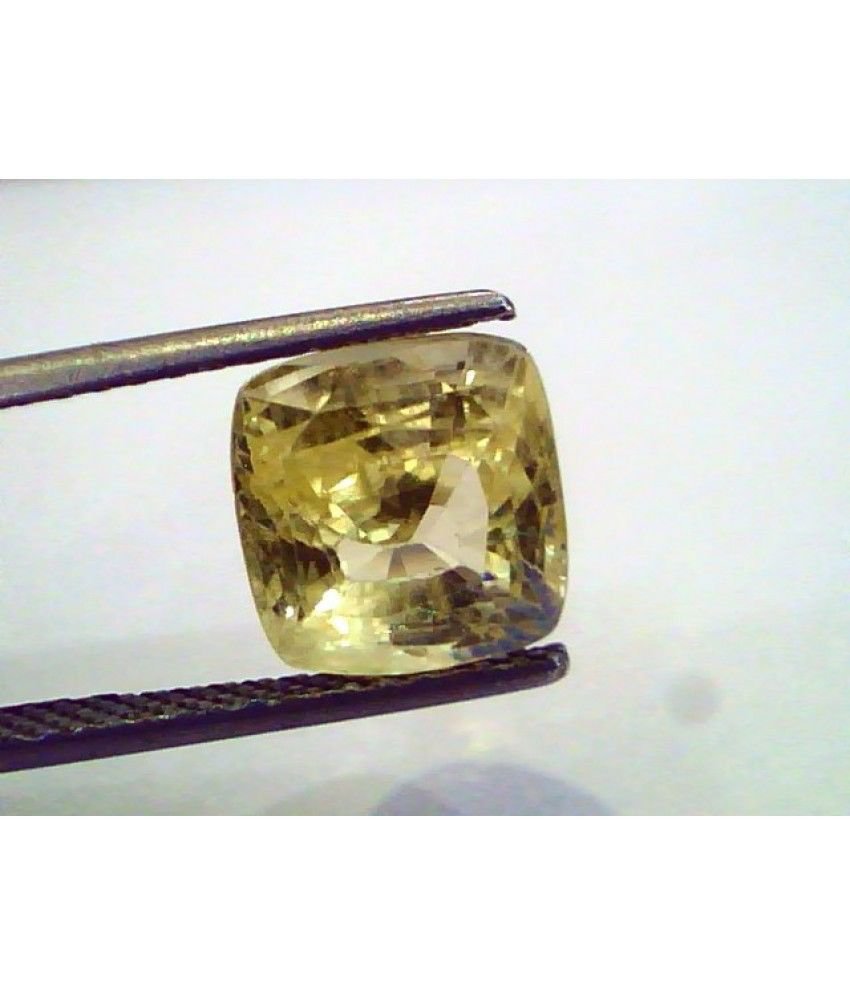 5.35 Ct Unheated Untreated Natural Ceylon Yellow Sapphire/Pukhraj