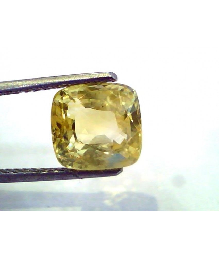 4.90 Ct Unheated Untreated Natural Ceylon Yellow Sapphire/Pukhraj