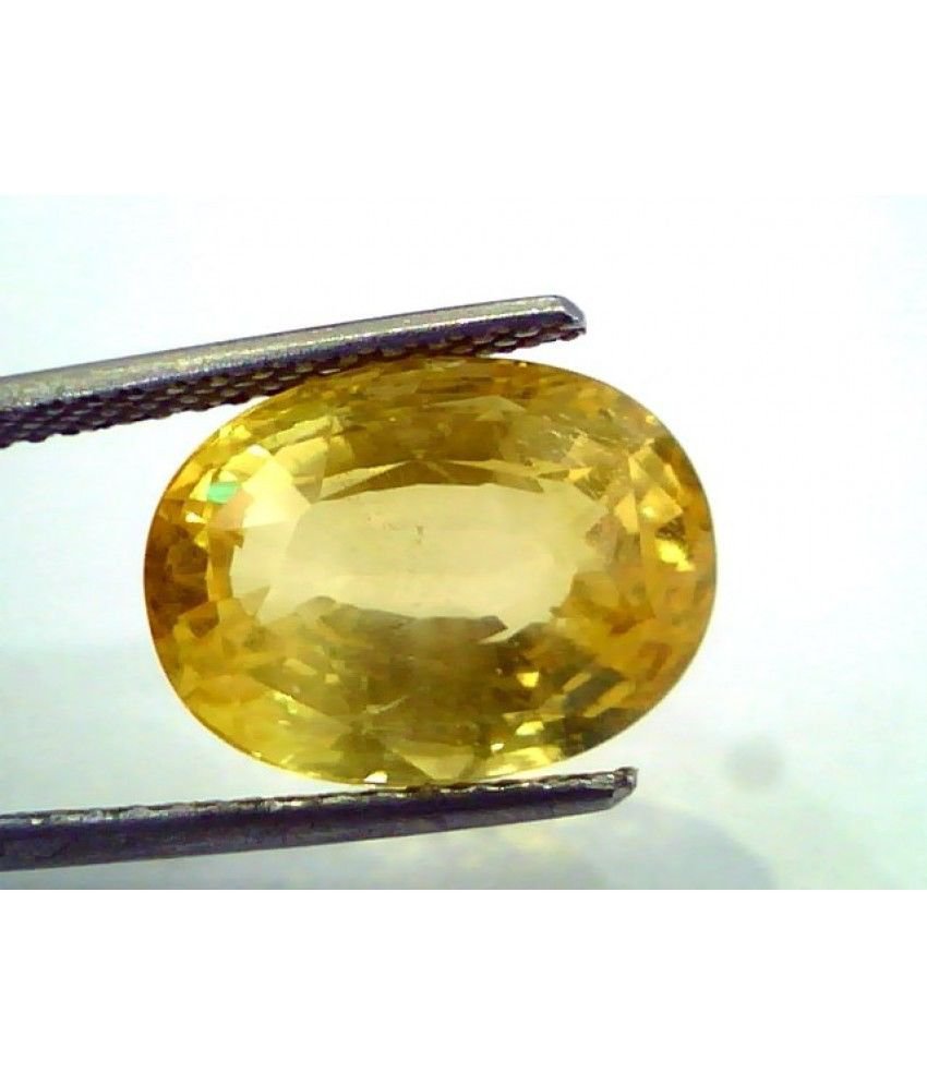 Huge 10.06 Ct Unheated Untreated Natural Ceylon Yellow Sapphire/Pukhraj