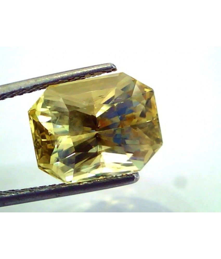 Huge 10.01 Ct Unheated Untreated Natural Ceylon Yellow Sapphire/Pukhraj