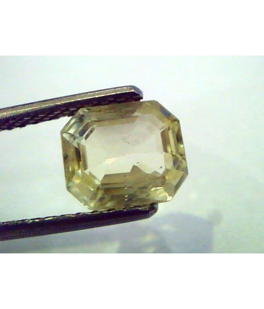 2.47 Ct Unheated Untreated Natural Ceylon Yellow Sapphire/Pukhraj