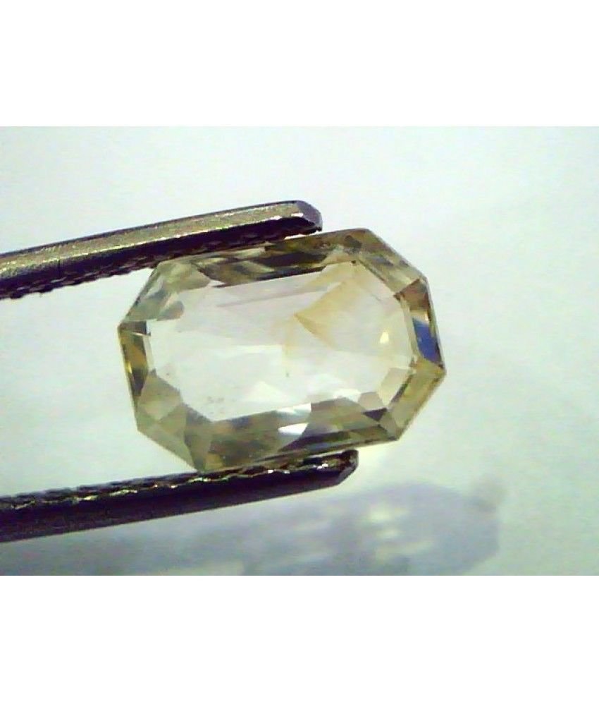 2.45 Ct Unheated Untreated Natural Ceylon Yellow Sapphire/Pukhraj