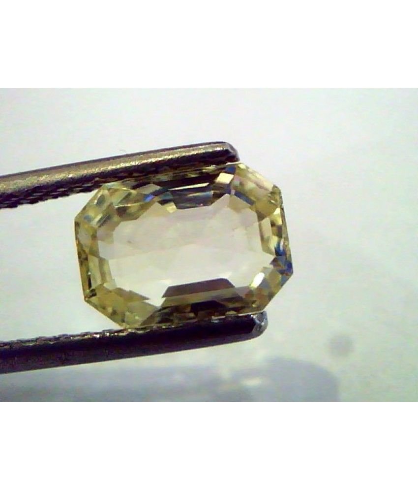 2.37 Ct Unheated Untreated Natural Ceylon Yellow Sapphire/Pukhraj