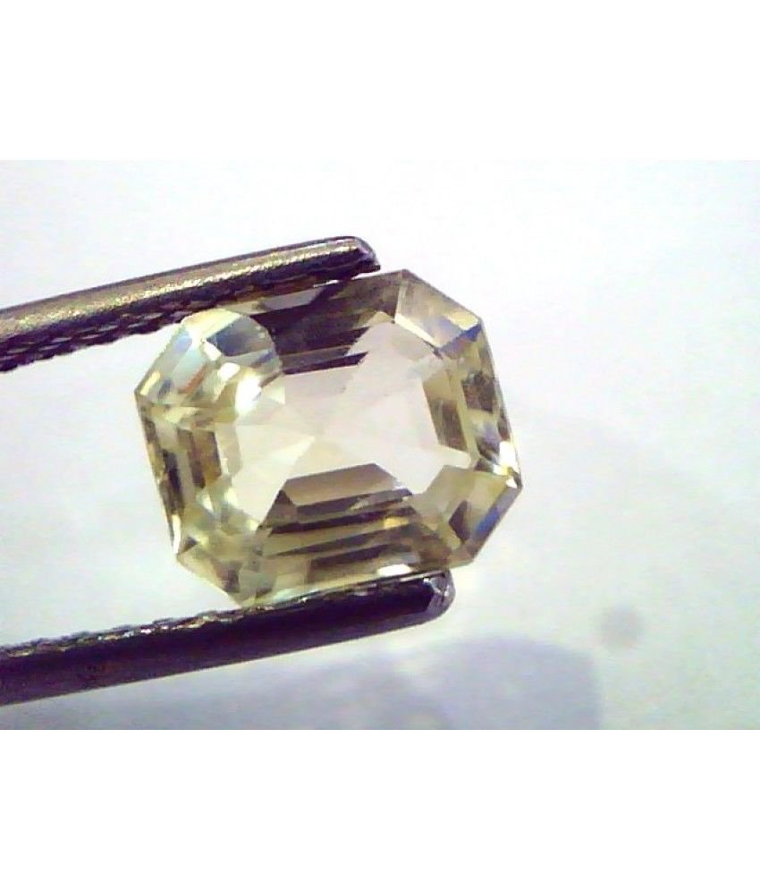 2.26 Ct Unheated Untreated Natural Ceylon Yellow Sapphire/Pukhraj