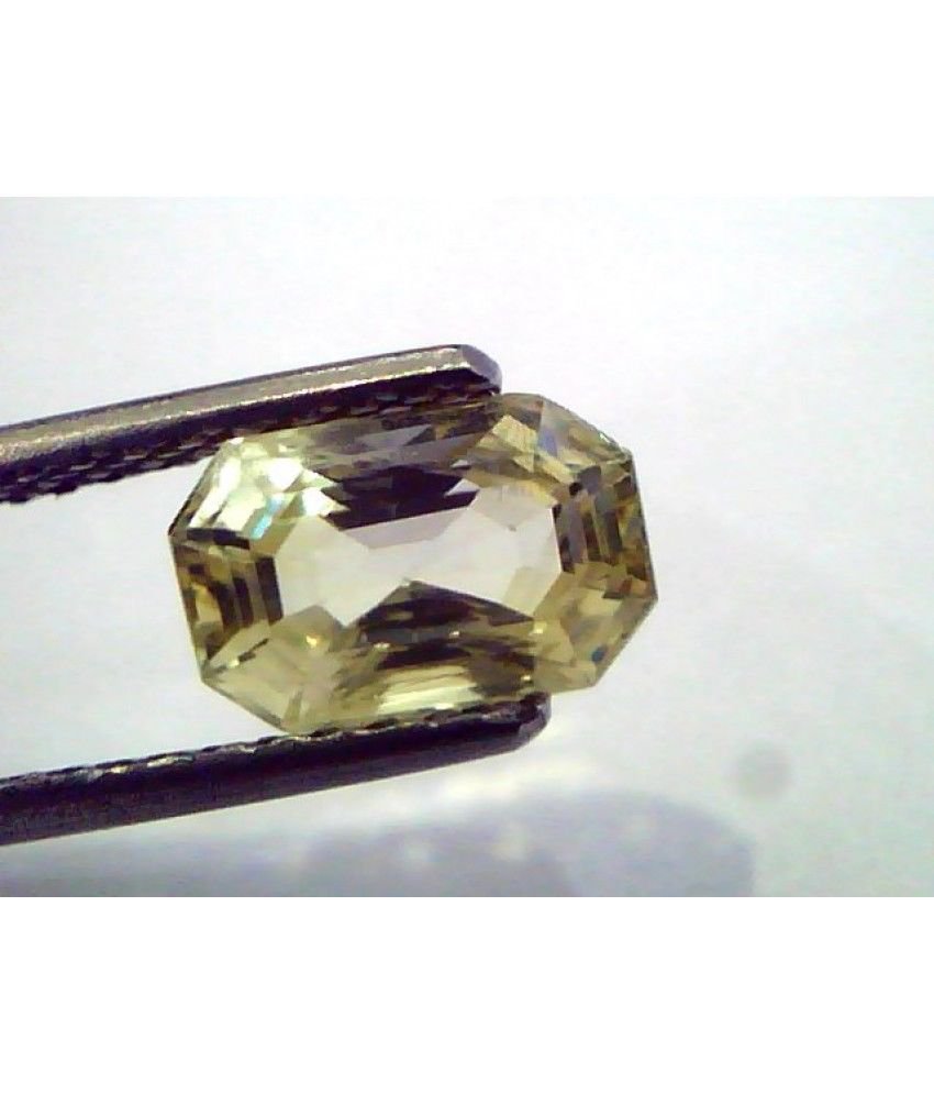 2.21 Ct Unheated Untreated Natural Ceylon Yellow Sapphire/Pukhraj