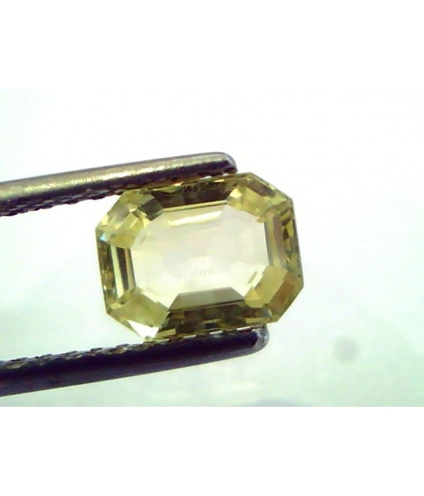 1.96 Ct Unheated Untreated Natural Ceylon Yellow Sapphire/Pukhraj