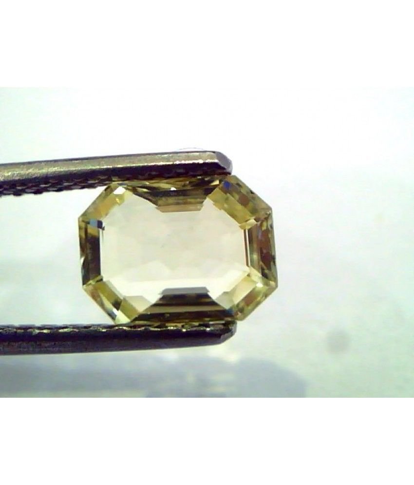 1.85 Ct Unheated Untreated Natural Ceylon Yellow Sapphire/Pukhraj