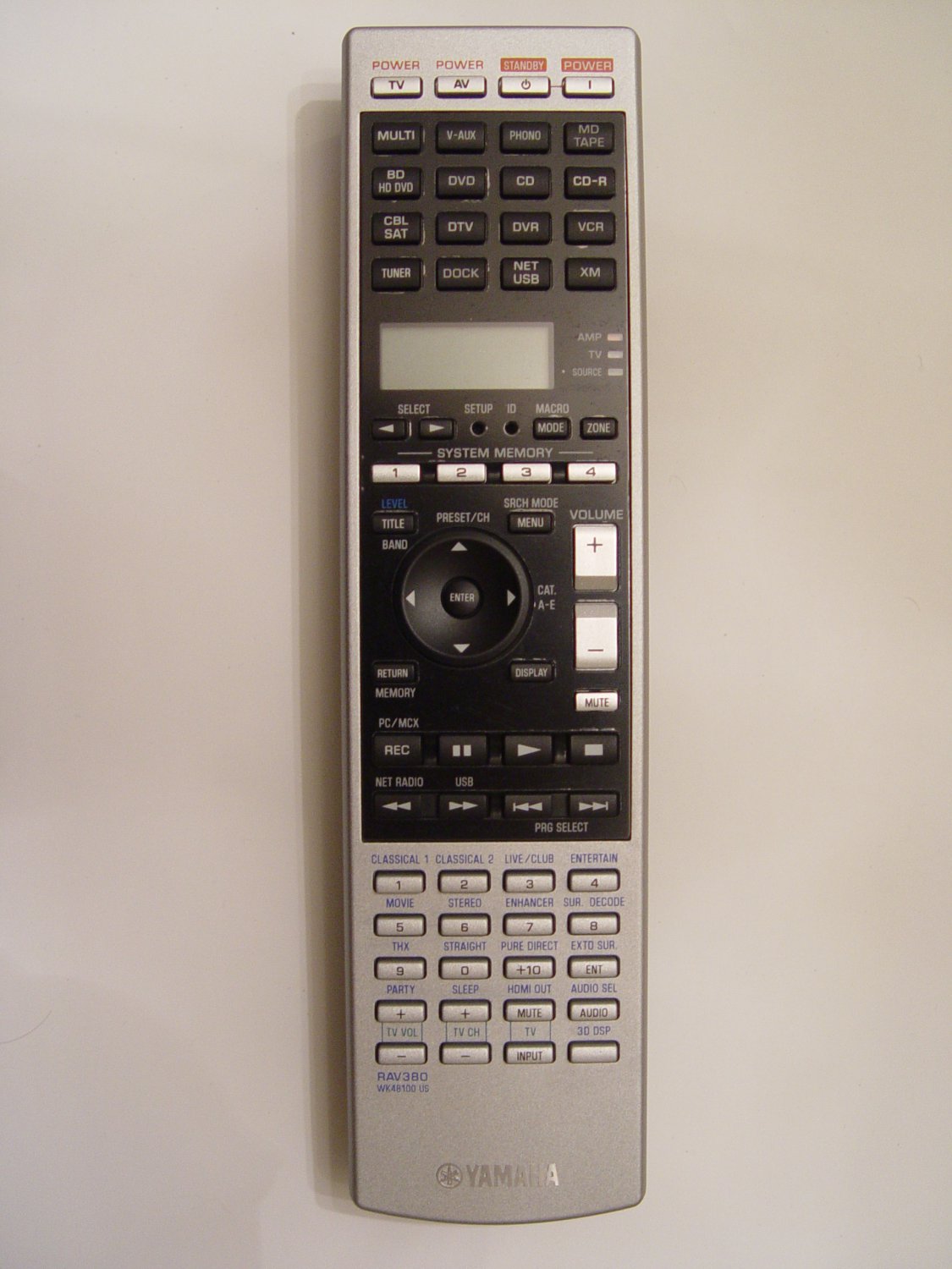 YAMAHA RAV380 REMOTE CONTROL PART # WK481001