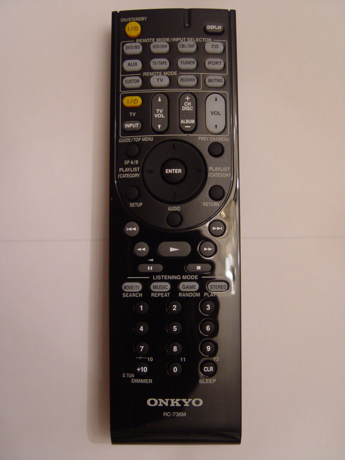 Onkyo RC-736M Remote Control Part # 24140736