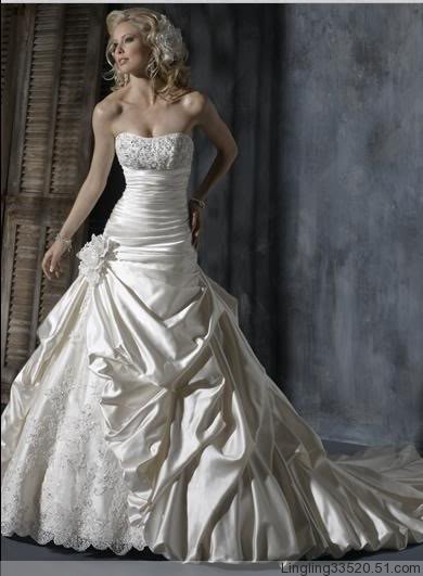 Sexy A LINE STYLE Wedding Dress Bridesmaid Bridal Gown Custom