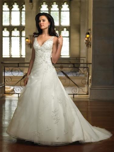 Sexy A LINE STYLE Wedding Dress Bridesmaid Bridal Gown Custom