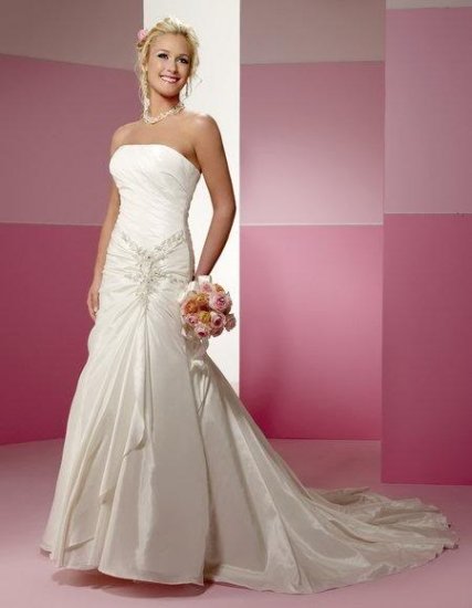 Sexy A LINE STYLE Wedding Dress Bridesmaid Bridal Gown Custom