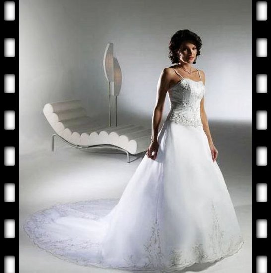Sexy A LINE STYLE Wedding Dress Bridesmaid Bridal Gown Custom