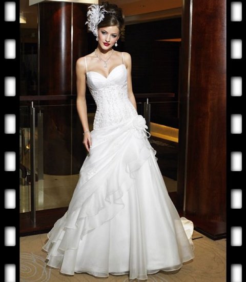 Sexy A LINE STYLE Wedding Dress Bridesmaid Bridal Gown Custom