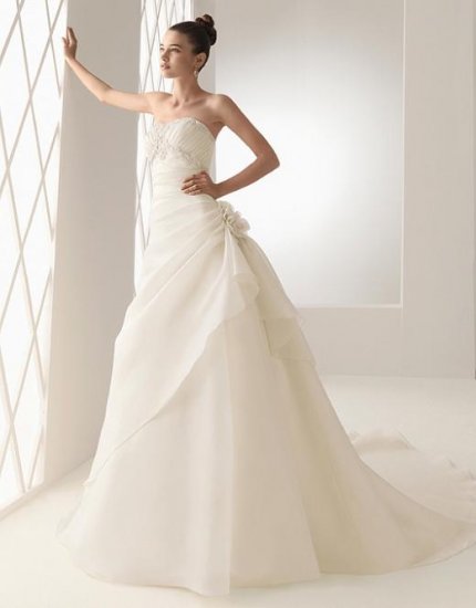 Sexy A LINE STYLE Wedding Dress Bridesmaid Bridal Gown Custom