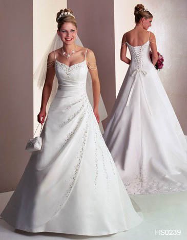 Sexy A LINE STYLE Wedding Dress Bridesmaid Bridal Gown Custom
