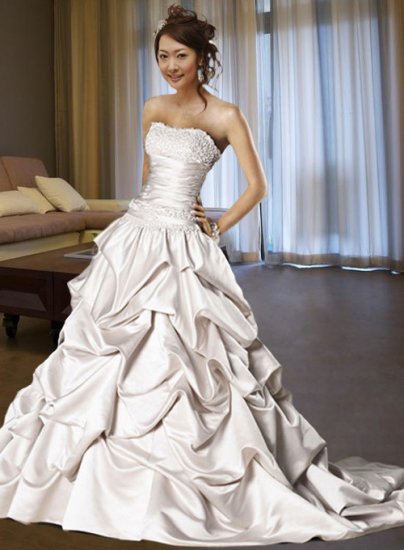 Sexy A LINE STYLE Wedding Dress Bridesmaid Bridal Gown Custom