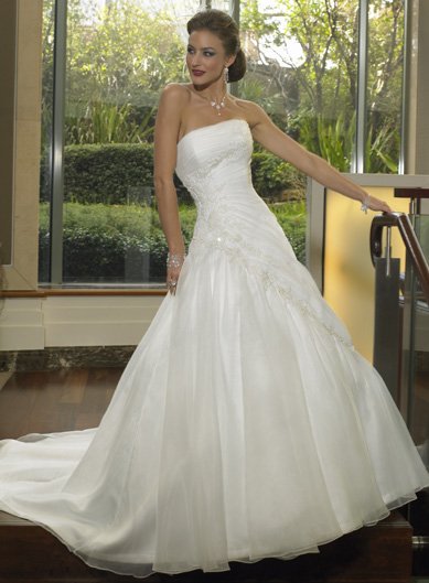Sexy A LINE STYLE Wedding Dress Bridesmaid Bridal Gown Custom
