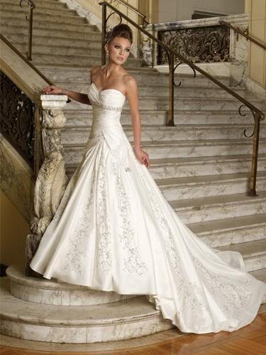 Sexy A LINE STYLE Wedding Dress Bridesmaid Bridal Gown Custom