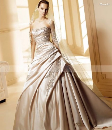 Sexy A LINE STYLE Wedding Dress Bridesmaid Bridal Gown Custom