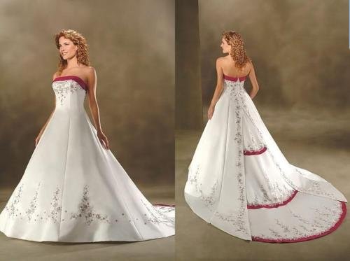 Sexy A LINE STYLE Wedding Dress Bridesmaid Bridal Gown Custom