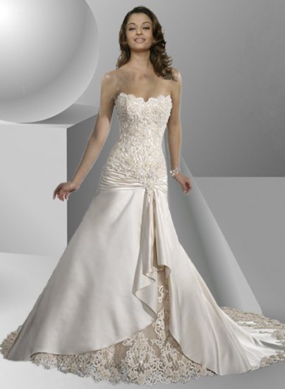 Sexy A LINE STYLE Wedding Dress Bridesmaid Bridal Gown Custom