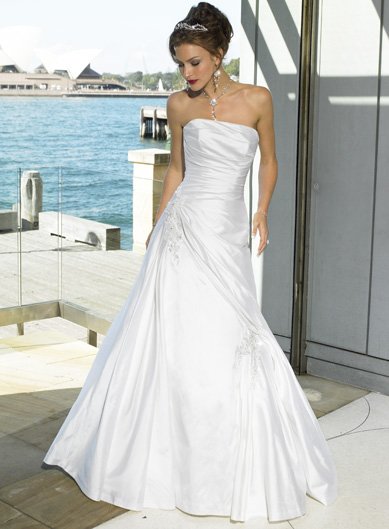 Sexy A LINE STYLE Wedding Dress Bridesmaid Bridal Gown Custom