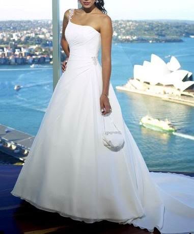 Sexy A LINE STYLE Wedding Dress Bridesmaid Bridal Gown Custom