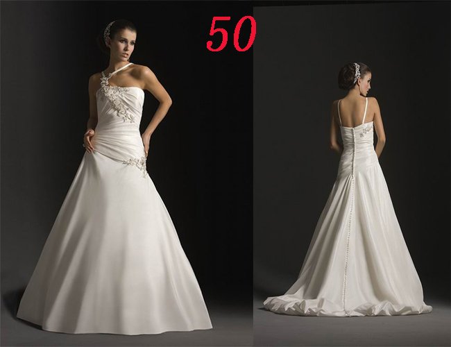 Sexy A LINE STYLE Wedding Dress Bridesmaid Bridal Gown Custom