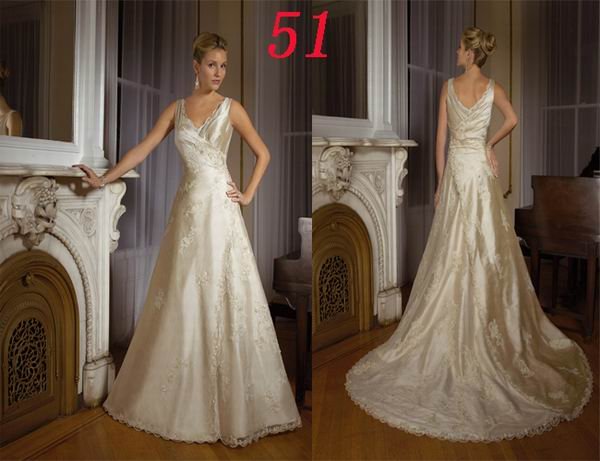 Sexy A LINE STYLE Wedding Dress Bridesmaid Bridal Gown Custom
