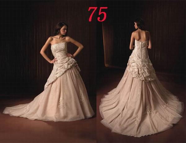 Sexy A LINE STYLE Wedding Dress Bridesmaid Bridal Gown Custom