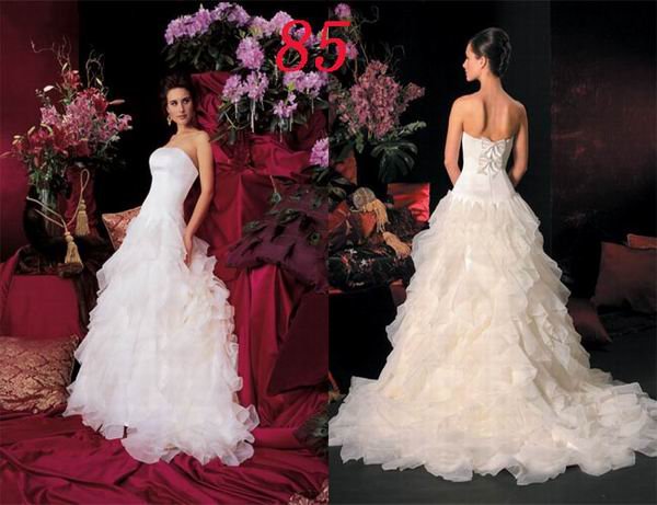 Sexy A LINE STYLE Wedding Dress Bridesmaid Bridal Gown Custom