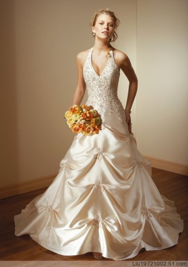 HOT Sexy Halter STYLE Wedding Dress Bridesmaid Bridal Gown Custom