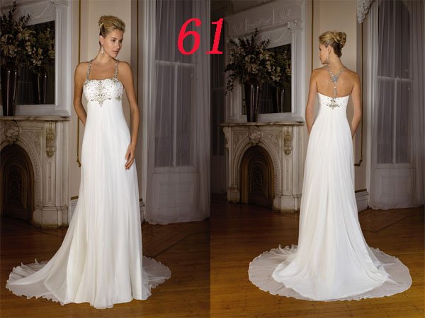 HOT Sexy Halter STYLE Wedding Dress Bridesmaid Bridal Gown Custom