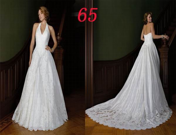 HOT Sexy Halter STYLE Wedding Dress Bridesmaid Bridal Gown Custom