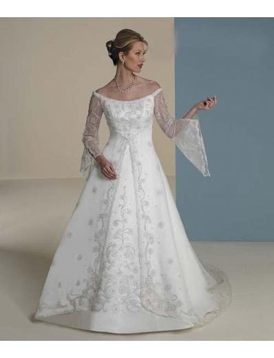 OFF THE SHOULDER Style LACE Wedding Dress Bridesmaid Bridal Gown Custom