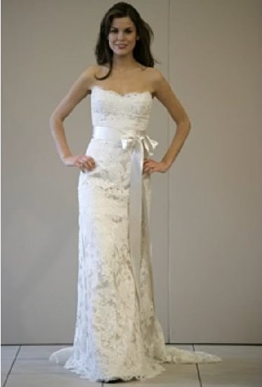 Strapless Style LACE Wedding Dress Bridesmaid Bridal Gown Custom