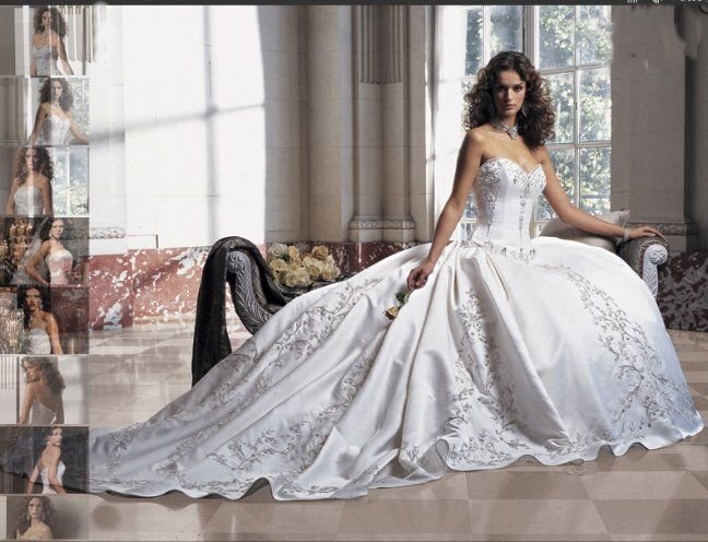 Strapless Style LACE Wedding Dress Bridesmaid Bridal Gown Custom
