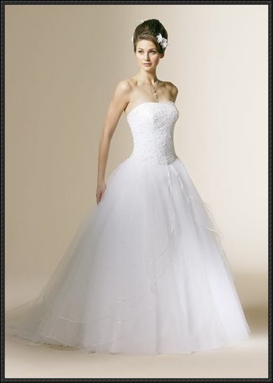 Strapless Style LACE Wedding Dress Bridesmaid Bridal Gown Custom