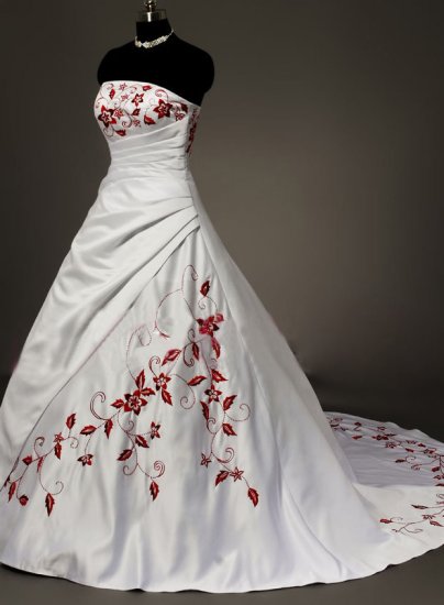 Strapless Style LACE Wedding Dress Bridesmaid Bridal Gown Custom