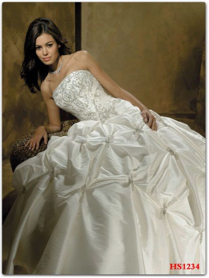 WHITE Strapless Style LACE Wedding Dress Bridesmaid Bridal Gown Custom