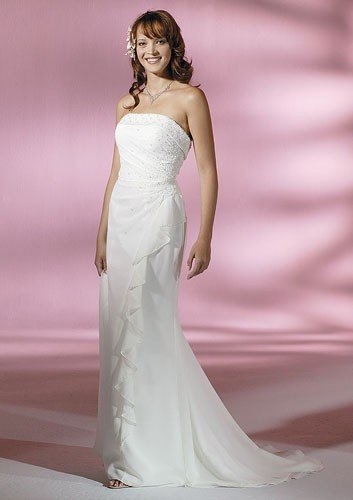 Strapless Style LACE Wedding Dress Bridesmaid Bridal Gown Custom