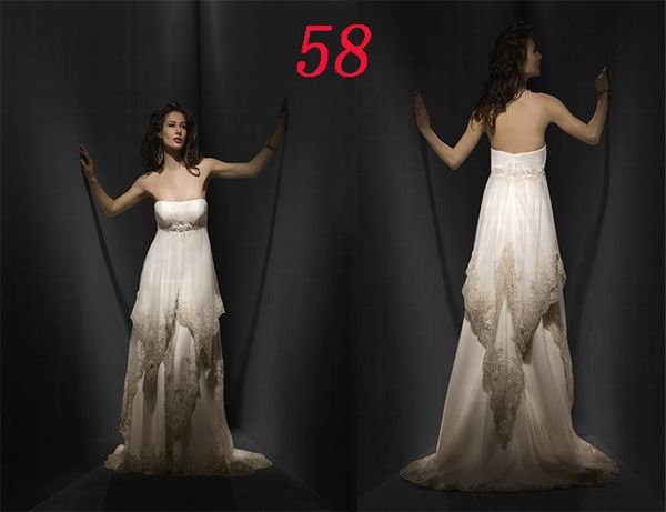 Strapless Style LACE Wedding Dress Bridesmaid Bridal Gown Custom