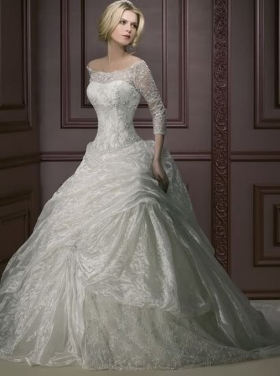 MODEST Style LACE Wedding Dress Bridesmaid Bridal Gown Custom