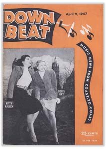 Down Beat - April 9, 1947 - Doris Day & Kitty Kallen Cover