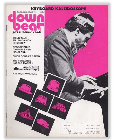 Down Beat - October 28, 1971 - Thelonious Monk cover - Keyboard Issue