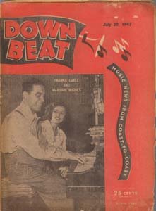 Down Beat - July 30, 1947 - Frankie Carle & Marjorie Hughes cover